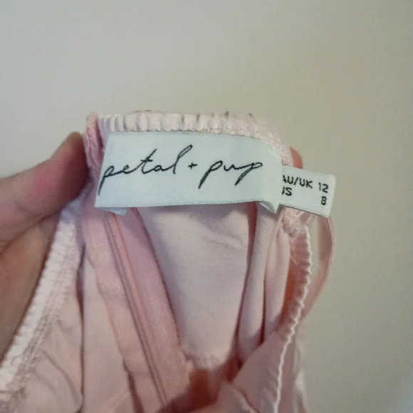 Elegant Pink Satin Dress Petal & Pup Size 8 - Picture 4 of 4